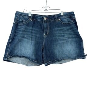 Bootheel Trading  Fairfax Denim Shorts Womens 16 Dark Wash Stretch Western BW514
